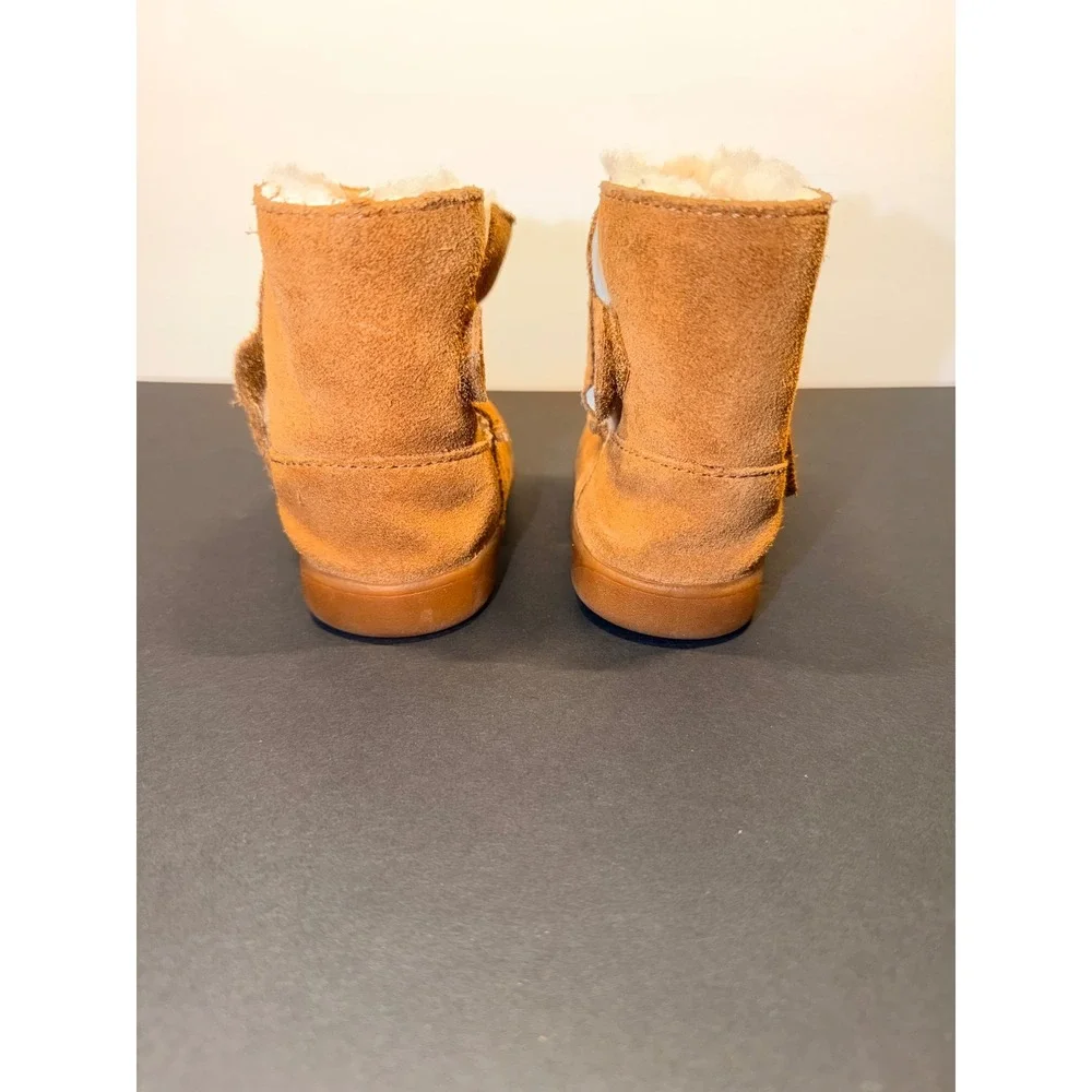 UGG Keelan Chestnut Suede Sheepskin‎ Toddler Boots Sz 6
